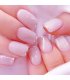 NA106 - French Silver-Edged Manicure Patch Nails